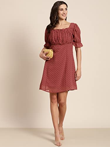 Image of Marie Claire Women's Polyester A-Line Midi Casual Dress