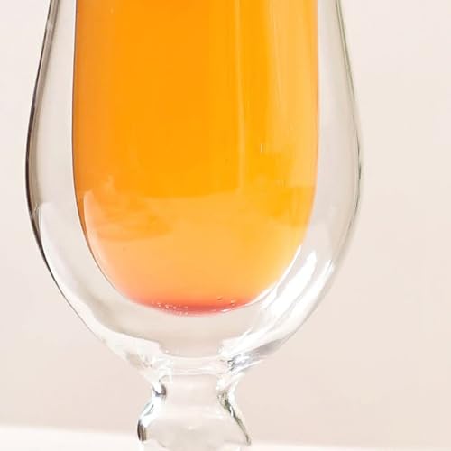 Image of Nestasia Pina Colada Glass Set of 2 (400ml) | Short-Stemmed, Stylish, Elegant, Wide-Mouth Glasses, Dishwasher Safe | Ideal for Cocktail, Lattes, Cold Coffee, Juice