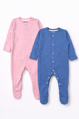 Image of TuddyBuddy 100% Cotton Multi Color Zipper Romper Sleepsuit /Romper /Jumpsuit for Baby Boy & Baby Girl