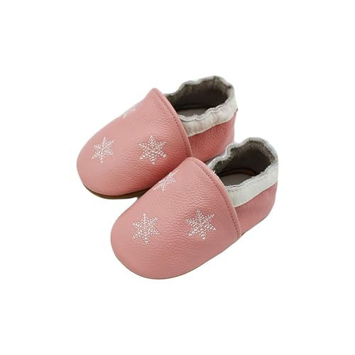 Baby Girls Baby Boys Christmas Flat Shoes Toddler Soft Sole Shoes First Walking 𝗖rib Shoes Flat Snowflakes Print Shoes3