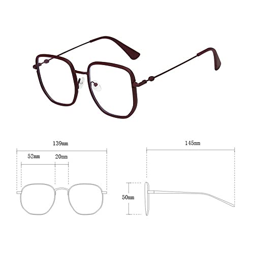 Image of HomeSoGood Classic Square Blue Light Blocking Glasses for Women Men,Stylish Metal Frame Computer Glasses non-Glare Eye Accessories