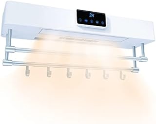SHARNDY Intelligent Towel Warmer with Built-in Timer Home Electric Heated Towel Dryer 500W Wall Mounted Bath Towel Heater Air Wind Drying Rack for Bathroom