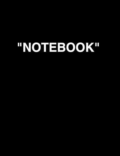 Notebook: OFF-WHITE Style A4 Black Notebook | 120 Pages | Lined paper | School Essentials: OFF-WHITE inspired cover, 120 line pages for note taking.