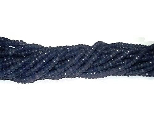 Perles en tanzanite de 4-5mm micro-facettées sur un fil de 18 pouces pour bijoux DIY