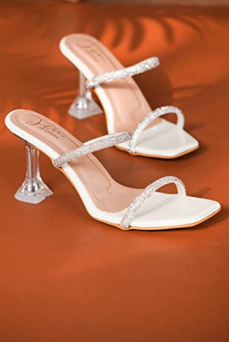 Image of JM LOOKS Women Slim Solid Comfortable Sole Kitten Heel Sandals For Womens & Girls IRF-108-X