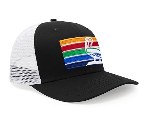 Image of International Tie City Hat for Men and Women, Adjustable Snapback Trucker Baseball Cap with Embroidered Patch