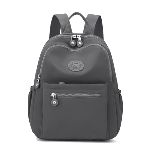 Image of Tanweibago Mini Nylon Women Backpacks,11L Small Ladies backpacks Casual Lightweight Women Shopping Travel Daypack (Dark Grey)