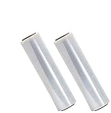 18 Inches X 1000 Tough Pallet Shrink Wrap, 80 Gauge Industrial Strength Plastic Film, Commercial Grade Strength Film, Moving & Stretch Packing Wrap, For Furniture, Boxes, Pallets (2-Pack)