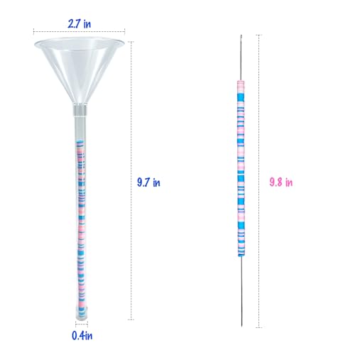 Embudo de cuentas Xmada con 4 herramientas de abalorios y agujas para pulseras 7