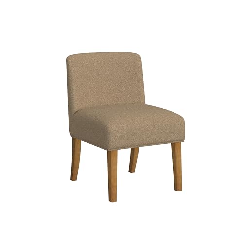 Image of HomePop Low Back Dining Chair - Brown Boucle (Single Pack)