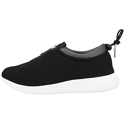 chung shi Damen Duxfree Aruba Schlüpfschuh mit Reißverschluss, Schwarz, 39 EU