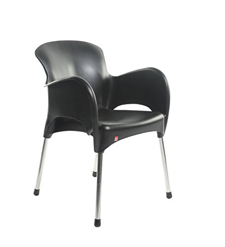 Image of Cello Xylo Chair Set Pack of 2 - Black | Strong and Durable | Easy to Clean | Chair for Living Room, Bed Room, Kitchen, Office Room, Outdoor | 3 Years Warranty