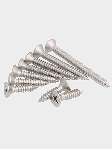 Viti autofilettanti a testa svasata in acciaio inossidabile 316-M3 x 25 20 pezzi