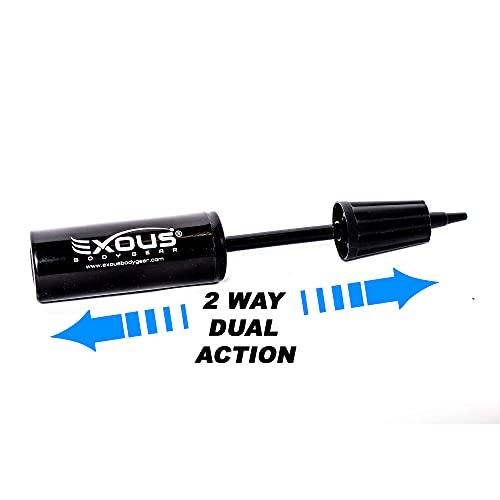 image for EXOUS BODYGEAR Exercize Ball Pump Dual 2-Way Inflator with 2 Replaceme