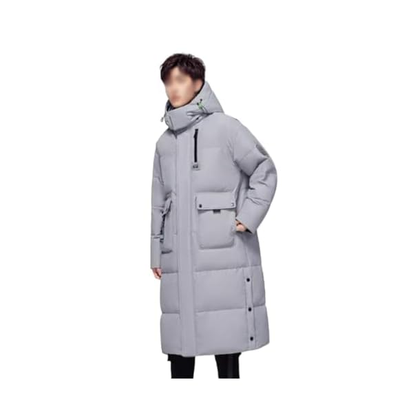 Autumn And Winter Hooded Fashion Thick Warm Casual Coat Men's Down Jacket Over The Knee Long