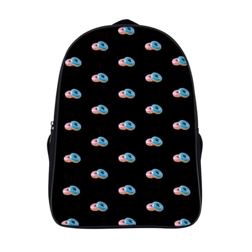 Donuts Lover Funny 16 Inch Backpack for Men Women Casual Daypack with 2 Compartment for Travel Work