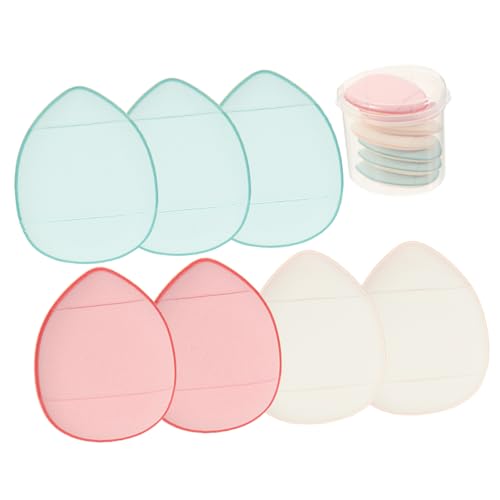 Healeved 7pcs Mini Makeup Puff Face Powder Puff Soft Sponge Reusable Beauty Tool Random Color