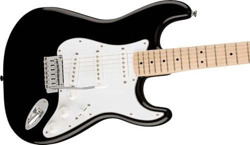Image of Fender Squier Affinity Series Stratocaster Electric Guitar with Gig-Bag, Polishing Cloth, Strap, Picks & E-Book - Black