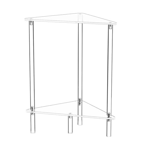 Folpus Estante de Esquina acrílico de 2 Niveles, Expositor de Almacenamiento, versátil Organizador para encimeras de baño, Cocina y baño.
