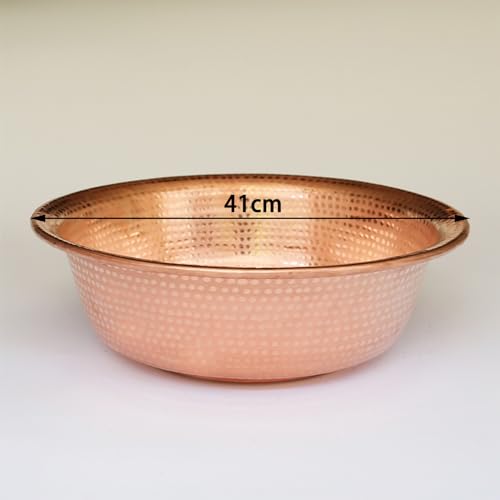 Bacinilla de cobre pura artesanal para spa de pies 41cm miniatura 5