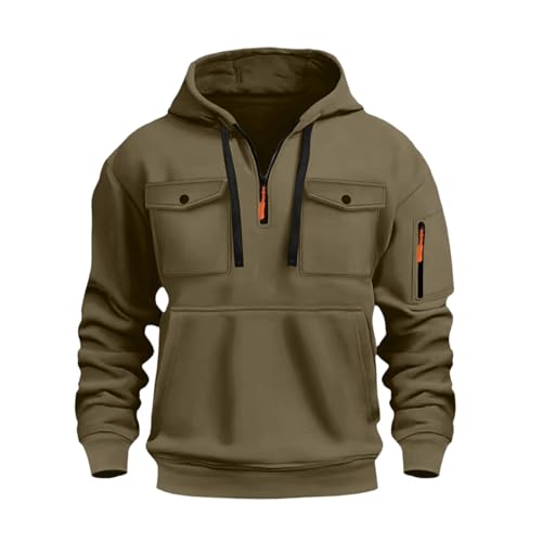 Ymosrh Men's Casual Sweatshirts Hoodies, Long Sleeve Drawstring Pullover Hooded Sweatshirts with Pocket, M-3XL4