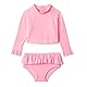 Amazon Essentials x Sofia Grainge 2-teiliges Langarm-Rashguard-Set für Baby Mädchen, Kräftiges Rosa, 24 Monate