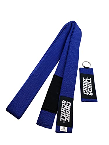 Choke&Chill BJJ Brazilian Jiu-Jitsu - Cinturón con llavero, adultos y niños, Luta Livre (azul, A4 (320 cm))