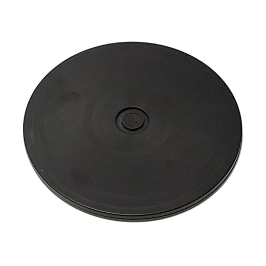 PrimeMatik - Base giratoria Manual de 20,3 cm. Plataforma Rotatoria de Color Negro