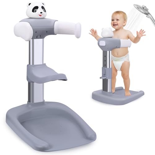 Support anti-pincement et réglable pour baignoire bébé avec base stable