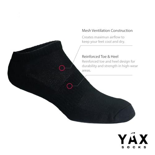 Image of Women's Athletic Socks, Pack of 6, Made with Combed Cotton - Size 9-11