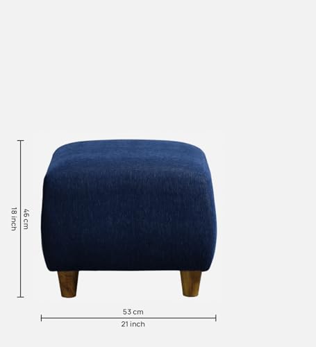 Image of Sleepyhead Yolo Ottoman Designed by Duroflex - Premium Fabric Pouf, Stylish & Durable Accent Stool - Berry Blue