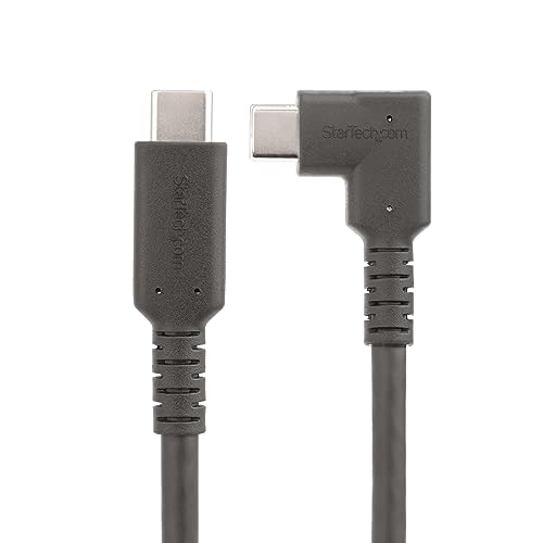 StarTech.com 1.6ft (50cm) Rugged Right Angle USB-C Cable, USB 3.2 Gen 2 (10 Gbps), USB C to C Data transfer Cable - Image 2