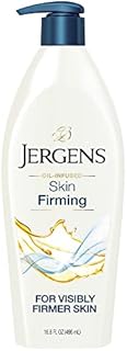 Jergens Skin Firming Body Lotion for Dry to Extra Dry Skin, Skin Tightening Cream with Collagen and Elastin, Instantly Moisturizes Dry Skin, Dermatologist Tested, Hydralucence Blend Formula, 16.8 oz