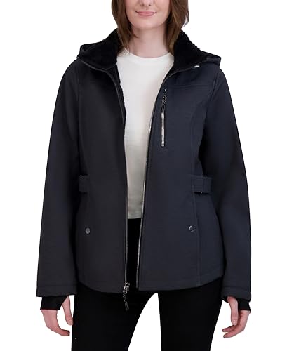 HFX Women's Softshell Transitional Jacket – Bonded with Mellow Pile, Water & Wind Resistant with Faux Fur Lining2