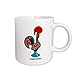 NA Tazza da caffè Divertente Mug_160659_1 La Tazza in Ceramica Gallo Portoghese Nero o Galo De Barcelos, 11 Once