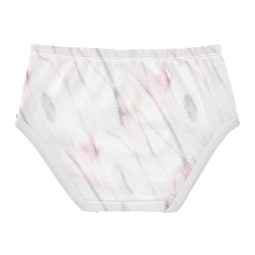 Joisal Cotton Toddler Underwear Floral Aesthetic White Light Pink Little Girl Panties Fun Print Briefs Kids Undies 2t2