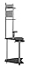 Calico Designs Arch Tower Corner Computer Tower Multipurpose Home Office Computer Writing Desk - Silver / Black, 50510