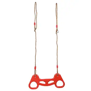 Adium Kids Swing Bar Rings, 300kg Load Bearing Kids Pull Up Rings Heavy Duty for Fitness Equipment for Indoor and Outdoor for Outdoor Playground for Backyard(red)