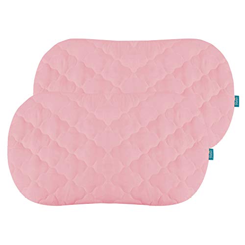 Image of Bassinet Mattress Cover Compatible with Halo Bassinest Swivel Sleeper Bassinet Mattress Pad, 2 Pack, Microfiber, Waterproof and Soft, Pink