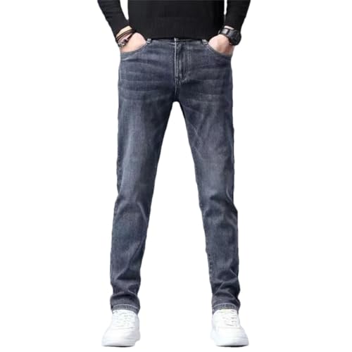 Men Slim Fit Denim Pants Denim Trousers Versatile Work Jeans