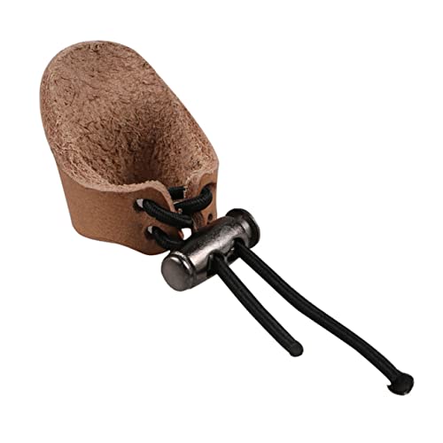 BESTonZON Archery Finger Guard Leather Protector for Recurve Bows Adjustable Finger Saver for Outdoor Shooting Accessory