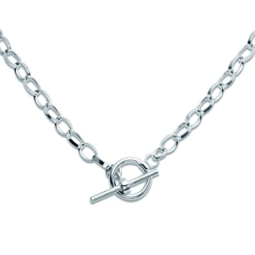 Toggle Choker Necklace in Rhodium plated Sterling Silver