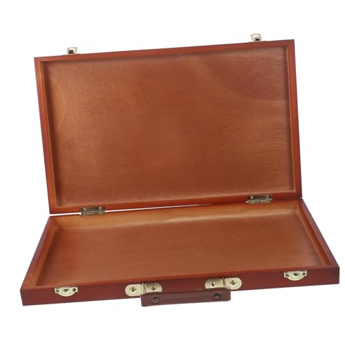 CLISPEED Caja de Madera Portátil para Pintura con Compartimentos para Herramientas y Lápices Maletín Ligero y Duradero para Almacenamiento de Oleos y Rotuladores para Artistas y Dibujo