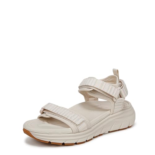 VIONIC Women's Walk Max Wanderer Sandal, Cream Mesh, 10 Wide