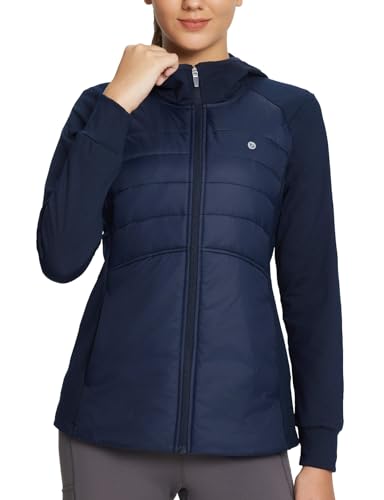 baleaf Women's Thermal Jacket Windproof Running Cycling Hiking Running Jackets Navy XS
