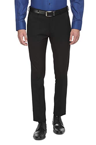 Image of Louis Philippe Men's Formal Relaxed Fit Trousers