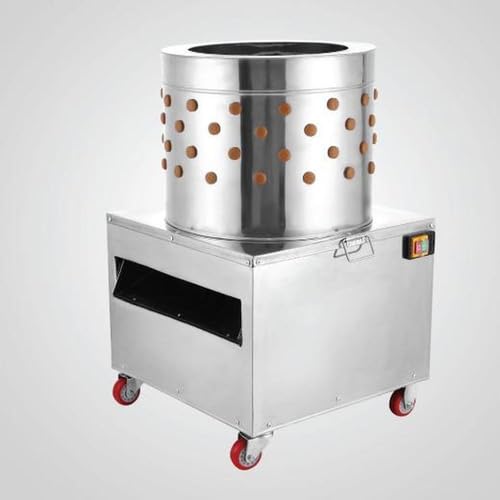 Commercial Chicken Plucker Machine, Stainless Steel, Electric Poultry Feather Removal Equipment with Wheels