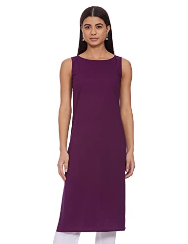 Image of Amazon Brand - Myx Women's Regular Fit Kurta in Poly Chanderi