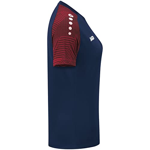 JAKO Damen T-Shirt Performance, Marine/Rot, 44 – Ansicht 6