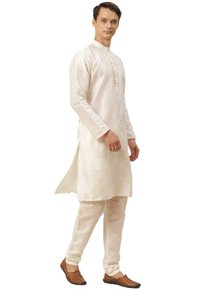 Image of SOJANYA (Since 1958 Men's Pure Cotton Sequined Embroidred Kurta - Perfect for Festivals & Functions